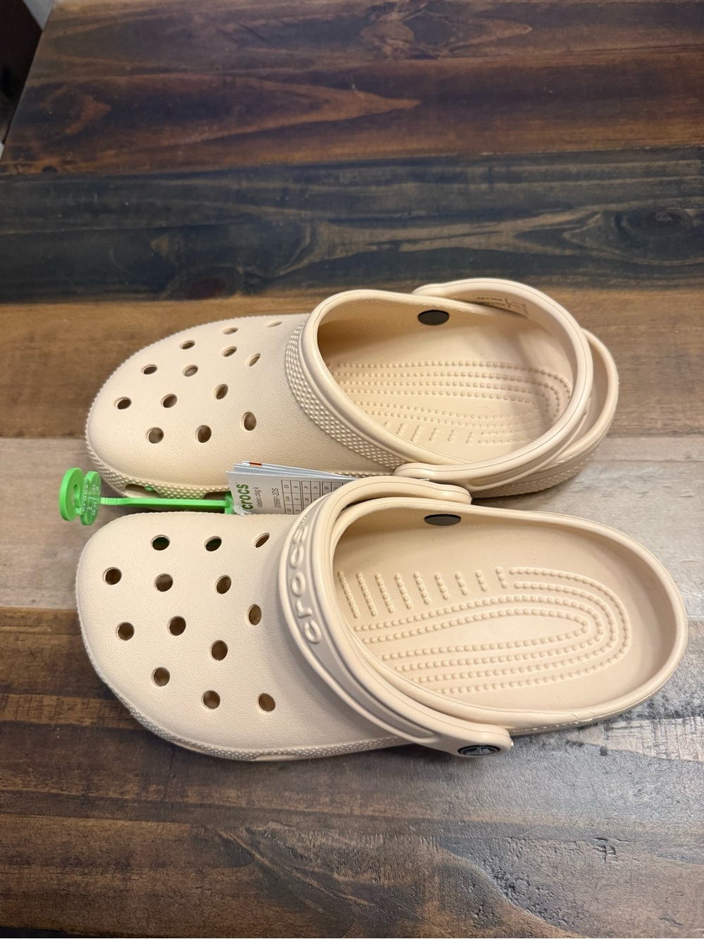 Crocs Classic Clog Kids Slip On Clog Adjustable Strap J6 Beige 206991-2DS - Picture 2 of 4